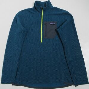 Patagonia Men's R1® Air Zip-Neck Crater Blue CTRB 40245FA21 Size M